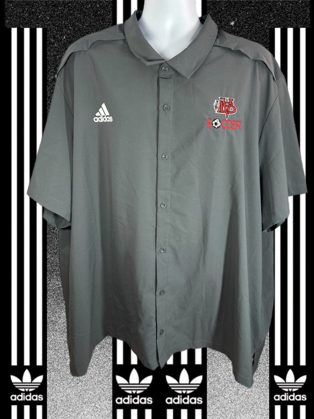 Adidas Vero Beach FL High School Soccer Button Down Shirt Mens Size 3XL